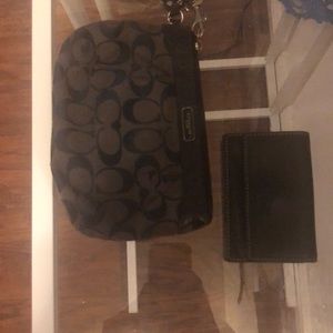 Coach small card holder and wrist wallet
